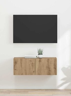 VidaXL TV Wandkast 2 pcs Ambachtelijk eiken 60 x 31 x 29.5 cm