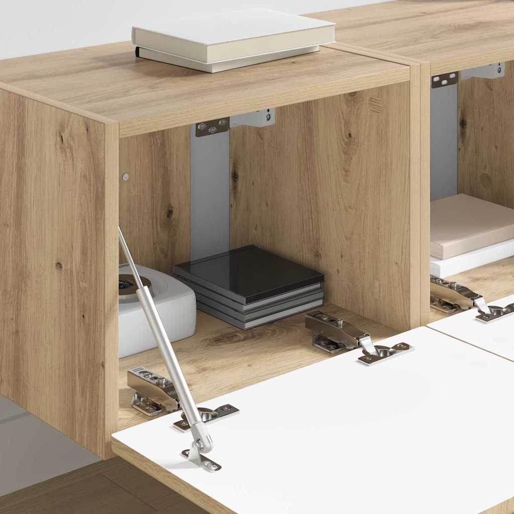 VidaXL TV Wandkast 2 pcs Ambachtelijk eiken 60 x 31 x 29.5 cm