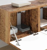 VidaXL TV Wandkast 2 pcs Oud Hout 60 x 31 x 29.5 cm Bewerkt hout