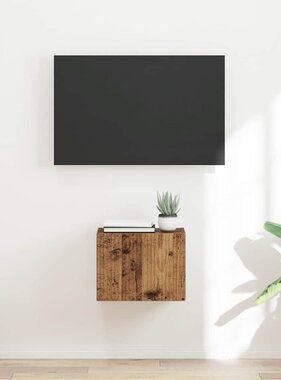 VidaXL TV Wandkast Oud Hout 60 x 31 x 29.5 cm Bewerkt hout