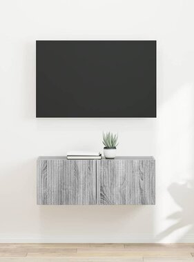 VidaXL TV Wandkast 2 pcs Grijs Sonoma 60 x 31 x 29.5 cm Bewerkt hout