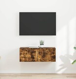 VidaXL TV Wandkast 2 pcs Gerookt eiken 60 x 31 x 29.5 cm Bewerkt hout