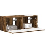 VidaXL TV Wandkast 2 pcs Gerookt eiken 60 x 31 x 29.5 cm Bewerkt hout