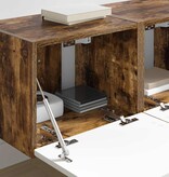 VidaXL TV Wandkast 2 pcs Gerookt eiken 60 x 31 x 29.5 cm Bewerkt hout