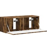 VidaXL TV Wandkast 2 pcs Gerookt eiken 60 x 31 x 29.5 cm Bewerkt hout