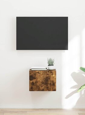VidaXL TV Wandkast Gerookt eiken 60 x 31 x 29.5 cm Bewerkt hout