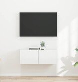 VidaXL TV Wandkast 2 pcs Glanzend Wit 60 x 31 x 29.5 cm Bewerkt hout