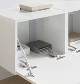 VidaXL TV Wandkast 2 pcs Glanzend Wit 60 x 31 x 29.5 cm Bewerkt hout