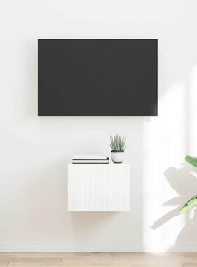 VidaXL TV Wandkast Glanzend Wit 60 x 31 x 29.5 cm Bewerkt hout