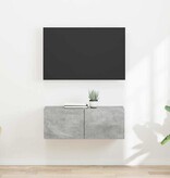 VidaXL TV Wandkast 2 pcs Beton 60 x 31 x 29.5 cm Bewerkt hout