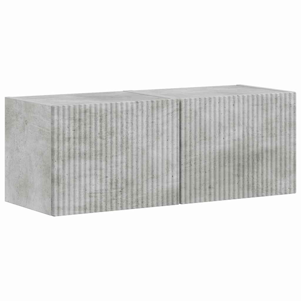 VidaXL TV Wandkast 2 pcs Beton 60 x 31 x 29.5 cm Bewerkt hout