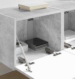 VidaXL TV Wandkast 2 pcs Beton 60 x 31 x 29.5 cm Bewerkt hout