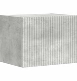 VidaXL TV Wandkast Wandgemonteerd Beton 60 x 31 x 29.5 cm Bewerkt hout