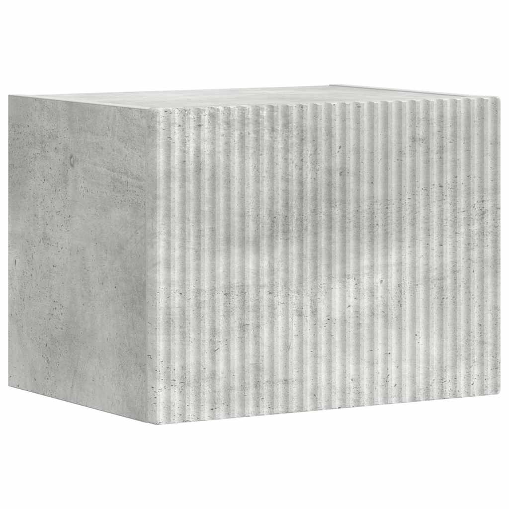 VidaXL TV Wandkast Wandgemonteerd Beton 60 x 31 x 29.5 cm Bewerkt hout