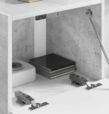 VidaXL TV Wandkast Wandgemonteerd Beton 60 x 31 x 29.5 cm Bewerkt hout