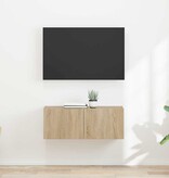 VidaXL TV Wandkast 2 pcs Sonoma 60 x 31 x 29.5 cm Bewerkt hout