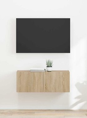 VidaXL TV Wandkast 2 pcs Sonoma 60 x 31 x 29.5 cm Bewerkt hout