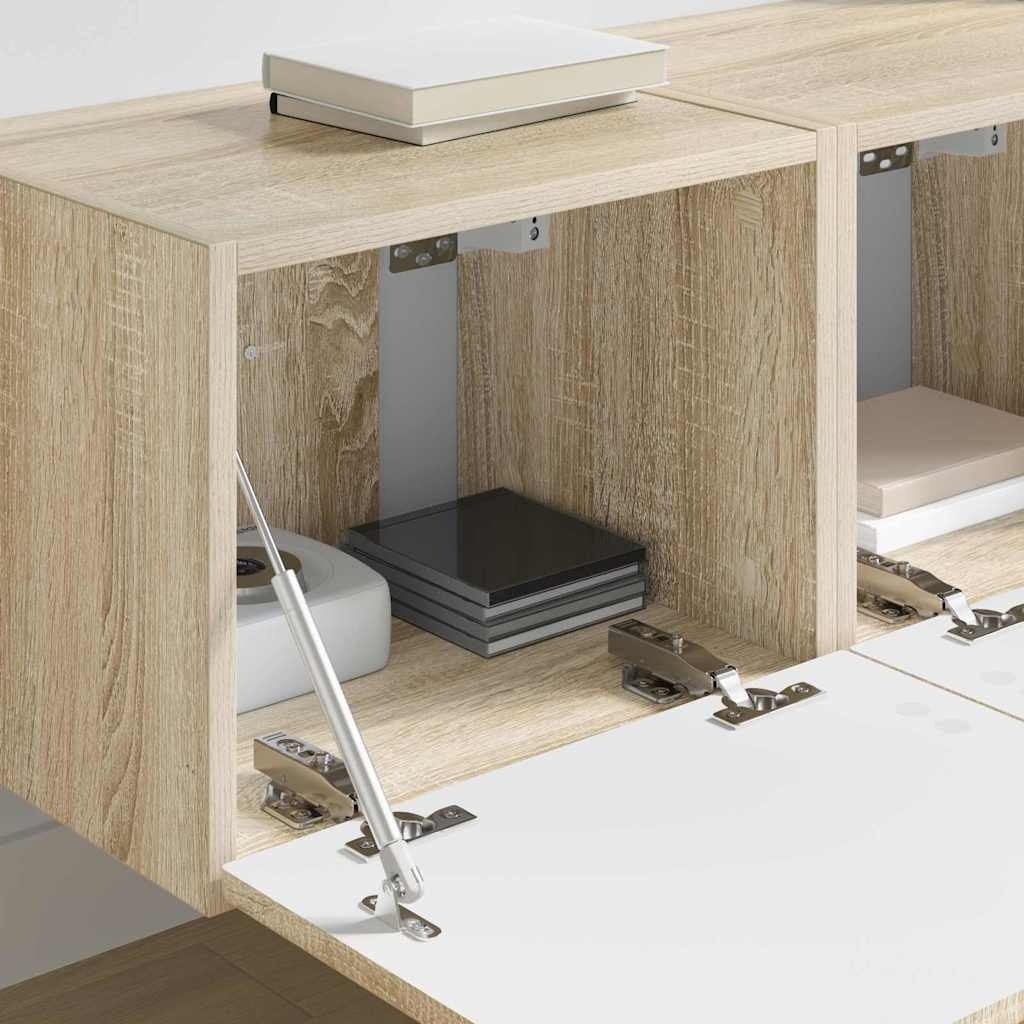 VidaXL TV Wandkast 2 pcs Sonoma 60 x 31 x 29.5 cm Bewerkt hout