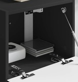 VidaXL TV Wandkast Wandgemonteerd Zwart 60 x 31 x 29.5 cm Bewerkt hout