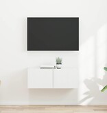 VidaXL TV Wandkast 2 pcs Wit 60 x 31 x 29.5 cm Bewerkt hout