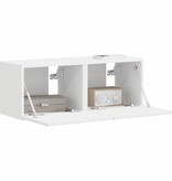 VidaXL TV Wandkast 2 pcs Wit 60 x 31 x 29.5 cm Bewerkt hout