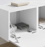 VidaXL TV Wandkast 2 pcs Wit 60 x 31 x 29.5 cm Bewerkt hout