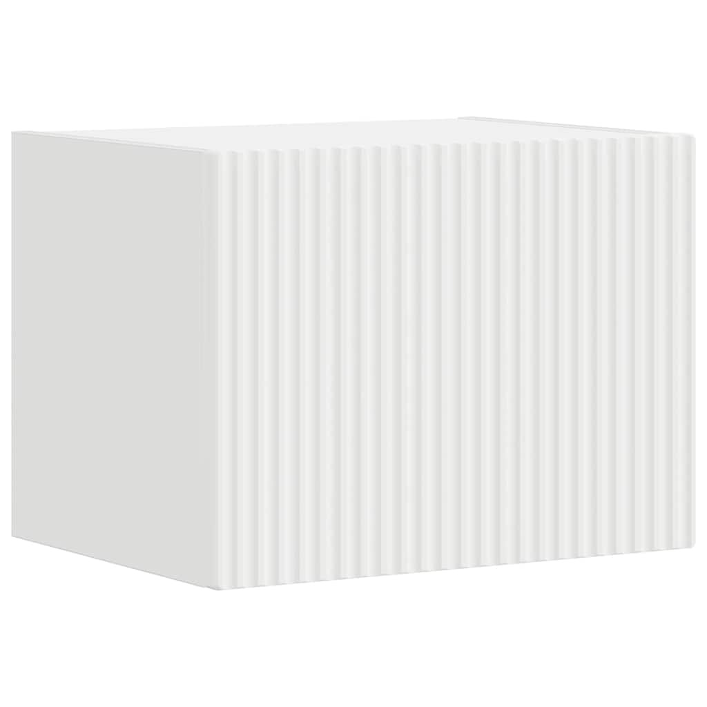 VidaXL TV Wandkast Wandgemonteerd Wit 60 x 31 x 29.5 cm Bewerkt hout