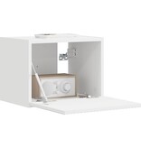 VidaXL TV Wandkast Wandgemonteerd Wit 60 x 31 x 29.5 cm Bewerkt hout