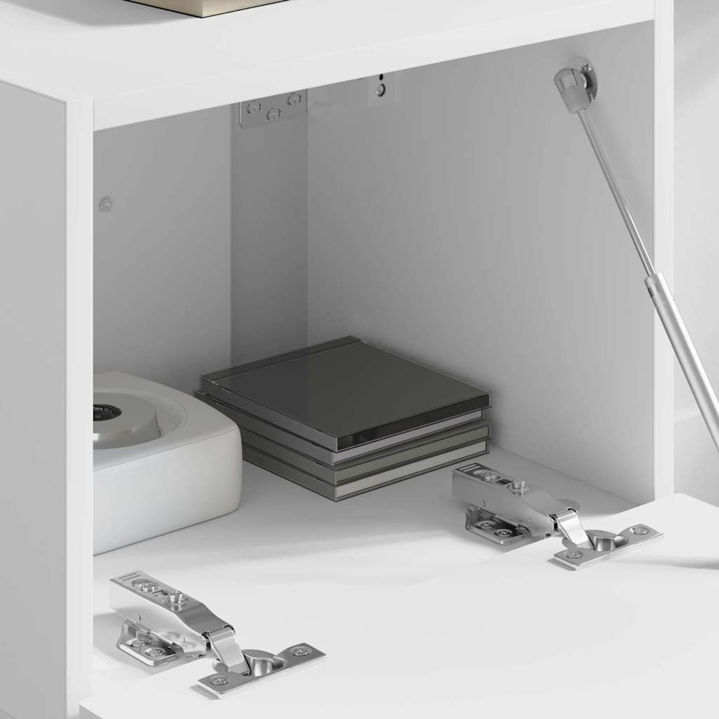 VidaXL TV Wandkast Wandgemonteerd Wit 60 x 31 x 29.5 cm Bewerkt hout