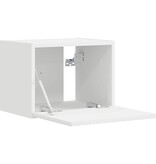VidaXL TV Wandkast Wandgemonteerd Wit 60 x 31 x 29.5 cm Bewerkt hout