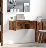 VidaXL Aan de muur bevestigd bureau Oud Hout 80 x 45 x 30 cm