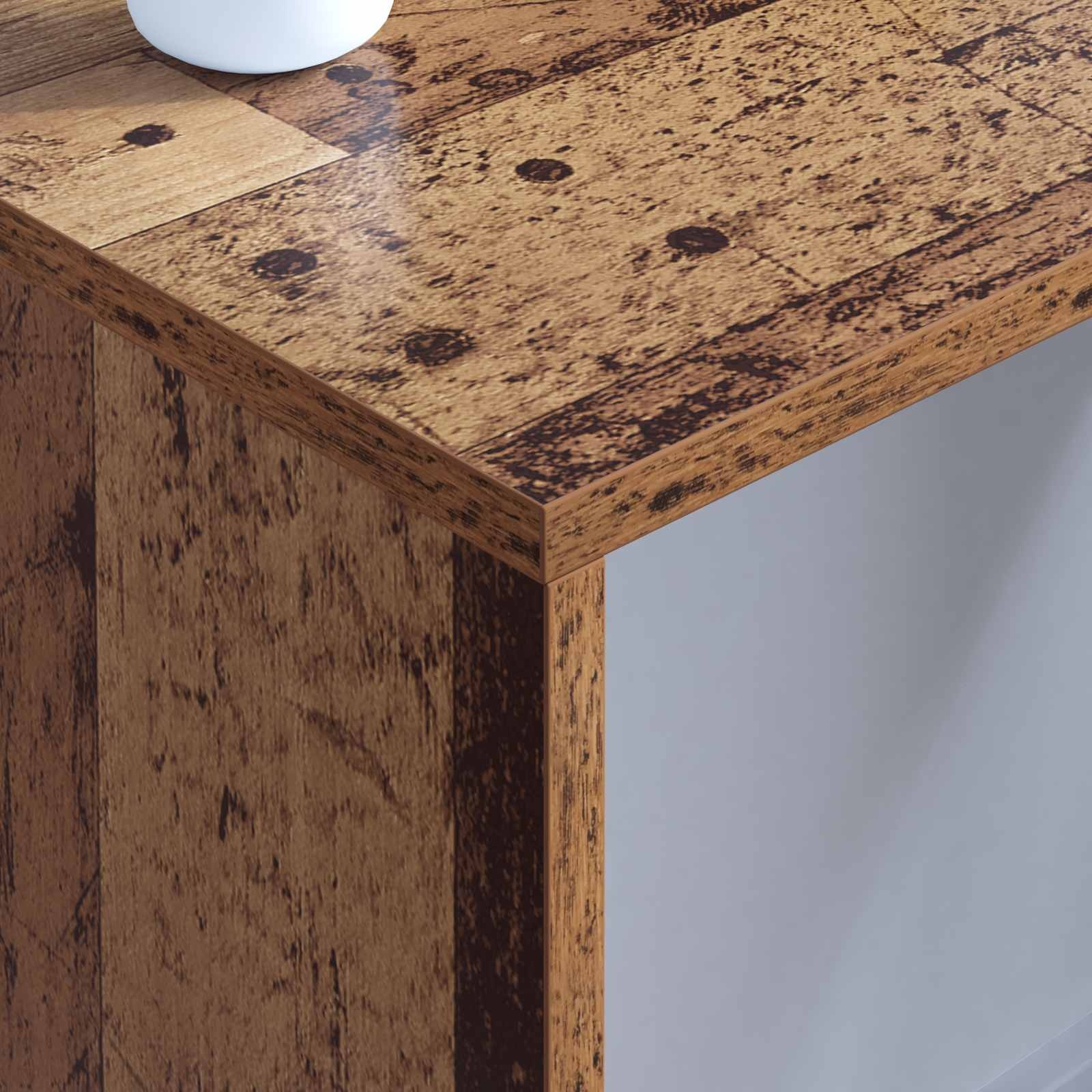 VidaXL Aan de muur bevestigd bureau Oud Hout 80 x 45 x 30 cm