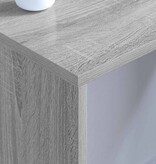 VidaXL Aan de muur bevestigd bureau Grijs Sonoma 80 x 45 x 30 cm