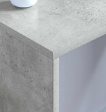 VidaXL Aan de muur bevestigd bureau Beton Grijs 80 x 45 x 30 cm