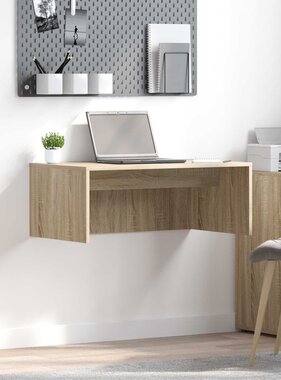 VidaXL wandbureau Sonoma Eiken 80 x 45 x 30 cm