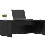 VidaXL Aan de muur bevestigd bureau Zwart Eiken 80 x 45 x 30 cm