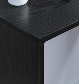 VidaXL Aan de muur bevestigd bureau Zwart Eiken 80 x 45 x 30 cm