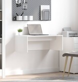 VidaXL Aan de muur bevestigd bureau Wit 80 x 45 x 30 cm Bewerkt hout