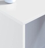 VidaXL Aan de muur bevestigd bureau Wit 80 x 45 x 30 cm Bewerkt hout