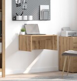 VidaXL Aan de muur bevestigd bureau Artisan Eiken 60 x 45 x 30 cm