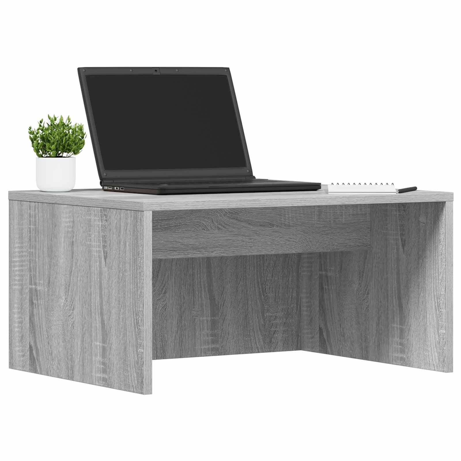 VidaXL Aan de muur bevestigd bureau Grijs Sonoma 60 x 45 x 30 cm