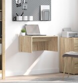 VidaXL Aan de muur bevestigd bureau Sonoma Eiken 60 x 45 x 30 cm