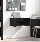 VidaXL Aan de muur bevestigd bureau Zwart Eiken 60 x 45 x 30 cm