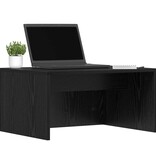 VidaXL Aan de muur bevestigd bureau Zwart Eiken 60 x 45 x 30 cm