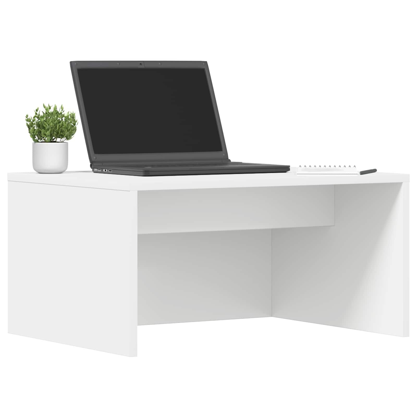 VidaXL Aan de muur bevestigd bureau Wit 60 x 45 x 30 cm Bewerkt hout