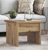 VidaXL Salontafel Artisan Eiken 55 x 54,5 x 45 cm Bewerkt hout