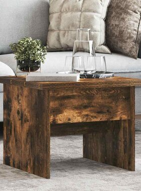 VidaXL Salontafel Gerookt eiken 55 x 54,5 x 45 cm Bewerkt hout