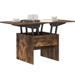VidaXL Salontafel Gerookt eiken 55 x 54,5 x 45 cm Bewerkt hout