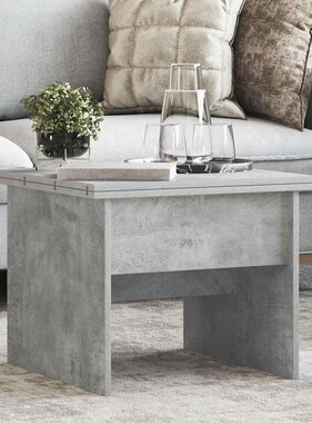 VidaXL Salontafel Beton Grijs 55 x 54,5 x 45 cm Bewerkt hout