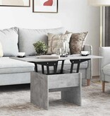 VidaXL Salontafel Beton Grijs 55 x 54,5 x 45 cm Bewerkt hout